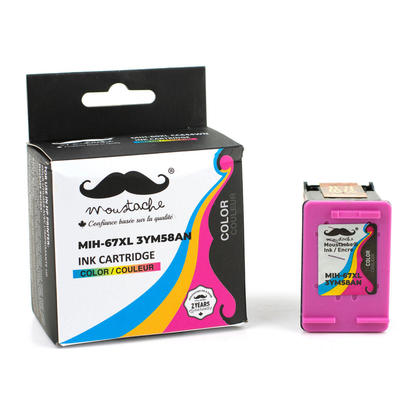 Compatible HP ENVY 6066e All-In-One 67XL 3YM58AN Color Ink Cartridge High Yield - Moustache®