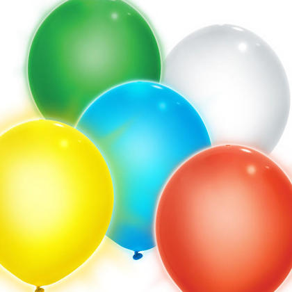 LED Light Up Balloon 12 Mixed Color 9" 12Pcs - ILLOOMS ®