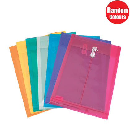 Geocan® Vertical Translucent Poly Envelope, 9-3/4" x 13-1/2", Assorted Colors, 1Pcs/Pack