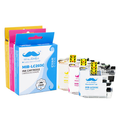 Compatible Brother MFC-J4420DW Color Ink Cartridges C/M/Y Combo by Moustache, 3 pack - High Yield