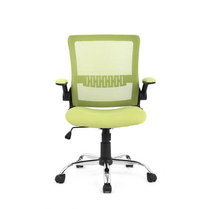 Colorful Mesh Office Chairs with Flip Up Arms , Mid Back - Moustache@ - Green