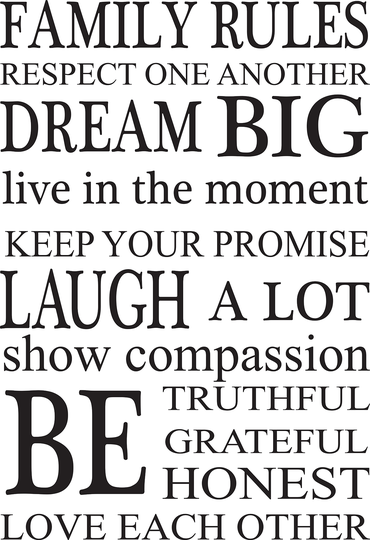 WallPops Family Rules Wall Art Kit - 39-in x 34.5-in