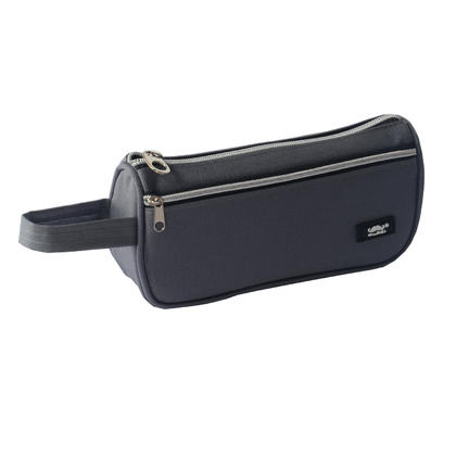 Simple 2 Compartments Pencil Case with Handy Handle, 8.1" x 3.7" x 2" - Moustache®