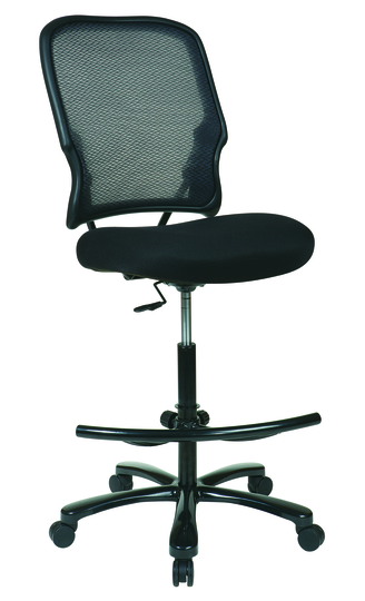 Space Seating® Black Mesh Drafting Chair