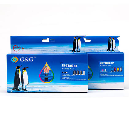 Universal Refill Kit NR-T3102BK Black and NR-T3111CMY Color Combo - G&G