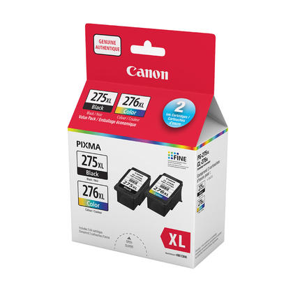 Canon PG-275XL CL-276XL Black and Color Ink Cartridge Combo High Yield (4981C006)