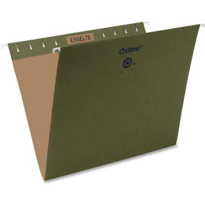 Pendaflex@ Essentials Esselte Oxford Colored Hanging File Folders - Green ,Letter 732529