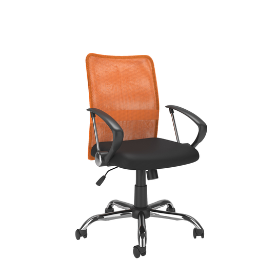 CorLiving 20.00-in x 19.00-in Contoured Orange Mesh Back Office Chair