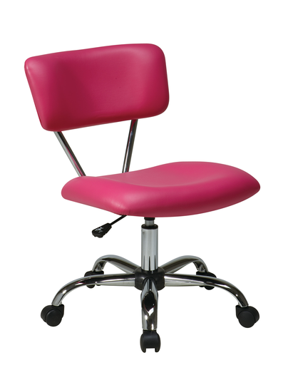 Ave Six Vista Office Chair - Pink Vinyl - 20.75-in