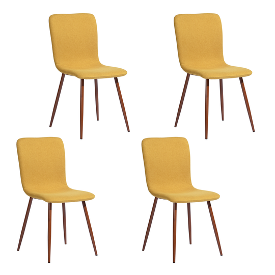 Homycasa Dining Chair Set of 4, Yellow
