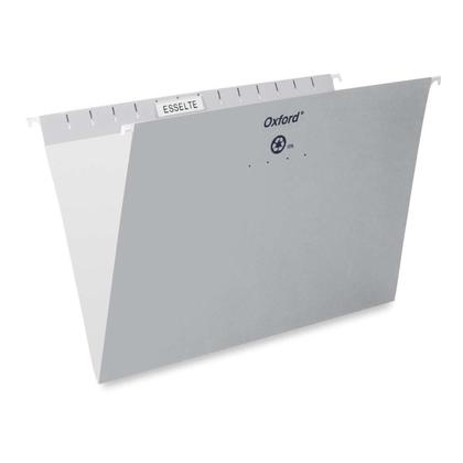 Pendaflex@ Essentials Esselte Oxford Colored Hanging File Folders - Gray ,Legal 486381