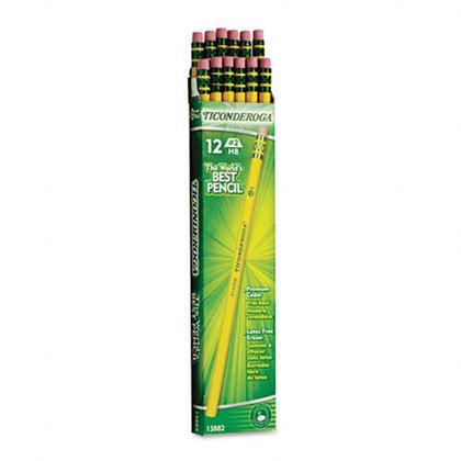 Dixon Ticonderoga@ Wood-Case Pencil, 12/Box, Yellow - HB 760769