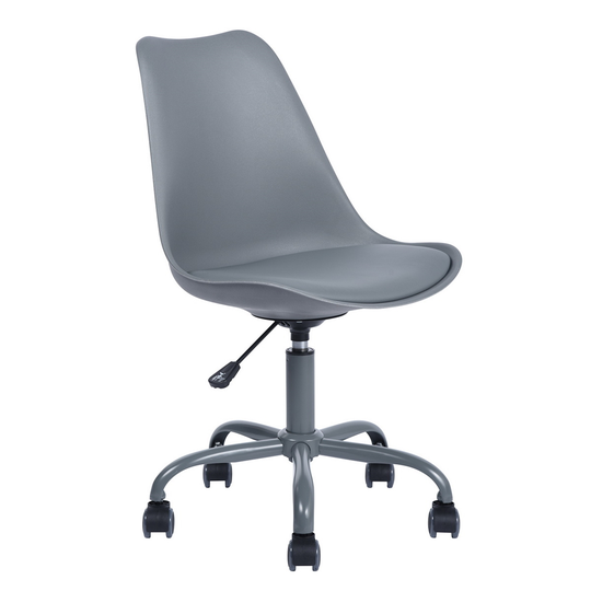 Homycasa Curve Style Office Chair Modern with 5 Casters - Grey