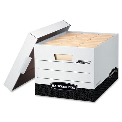 Bankers Box@ R-Kive@ Letter/Legal Size Heavy-Duty Storage Box, 12/Pack