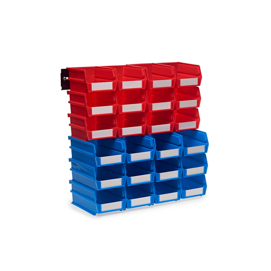 Triton Products 4-1/8 in. W Storage Bin, Red and Blue (26-Piece)