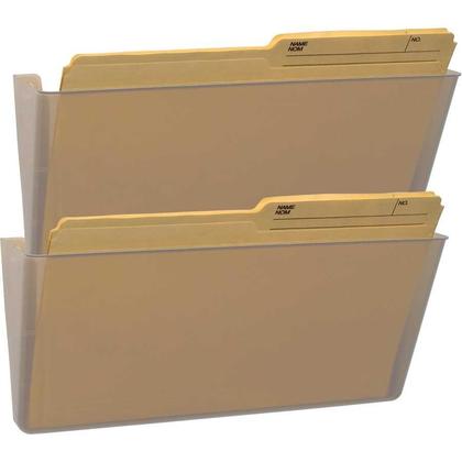 Storex® Snap and Stack Wall Pockets Files - Clear, Set of 2 files, Legal Size