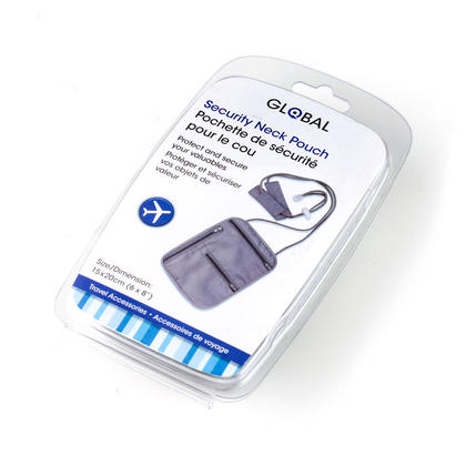 Security Neck Pouch Travel Storage Organizer Bag 6"x8", 1 Randomized Color Per Pack