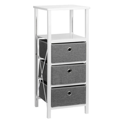 Storage Organizer Drawer Tower Storage Unit With 3 Removable Bins Bedroom living Room