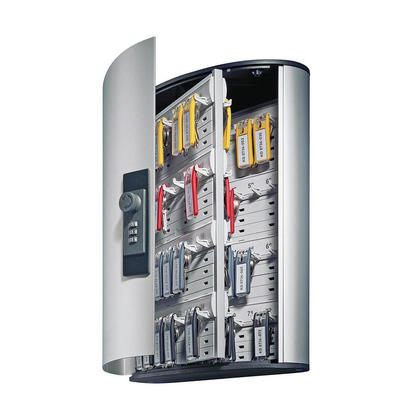 DURABEL Contemporary Key Cabinet, 302x400x118mm, Silver - 72 Keys