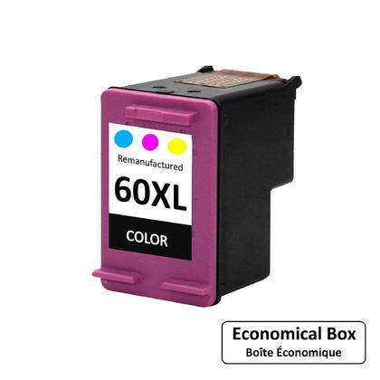 Remanufactured HP 60XL CC644WN Color Ink Cartridge High Yield - Economical Box