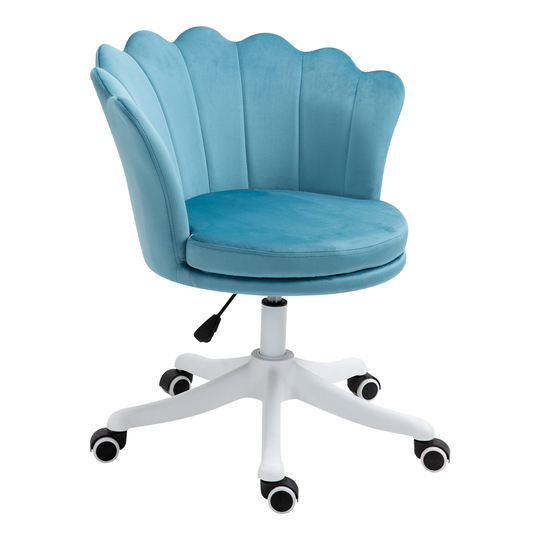 HomCom Blue Contemporary Adjustable Height Swivel Office Chair