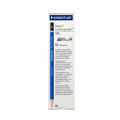 Staedtler® Mars® Lumograph® Drawing Sketching Pencils, 12/Pack - 3H