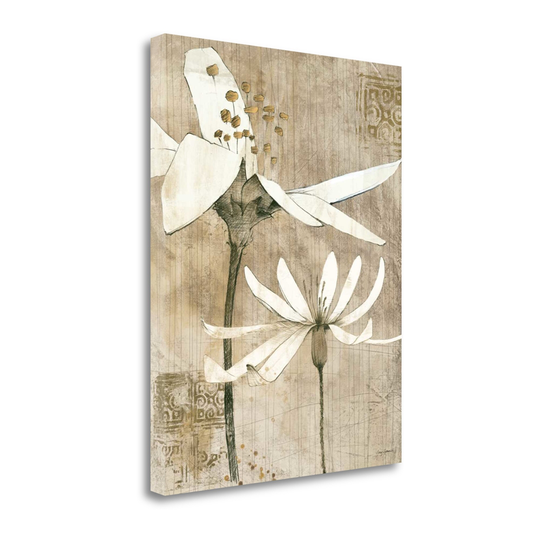 Tangletown Fine Art "Pencil Florals II" by Avery Tillmon Frameless 27-in x 21-in Canvas Print