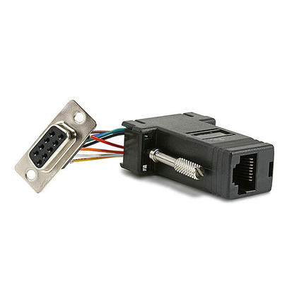 DB9F/RJ-45,Modular Adaptor - Black Color - Monoprice®