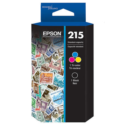 Epson T215120-BCS Black and Tri-color Ink Cartridge Combo