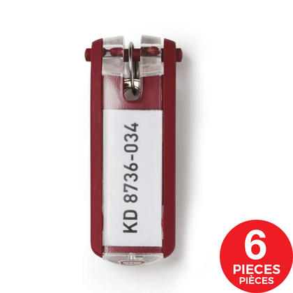 Durable® Key Clip, Lot de 6 Pièces, Red