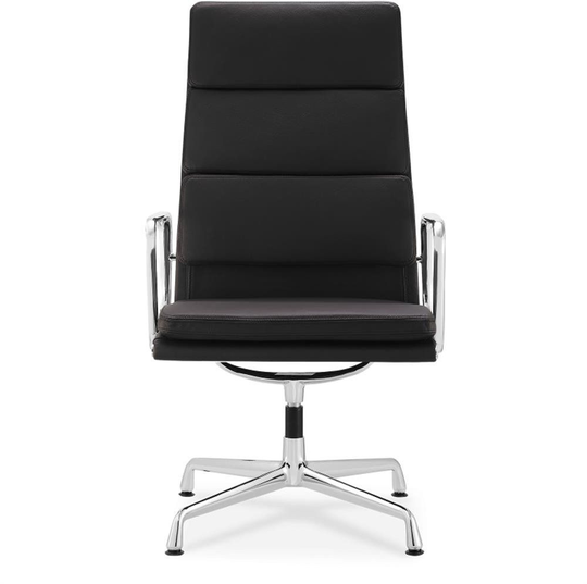 Ariel Office Chair (Black Leather)
