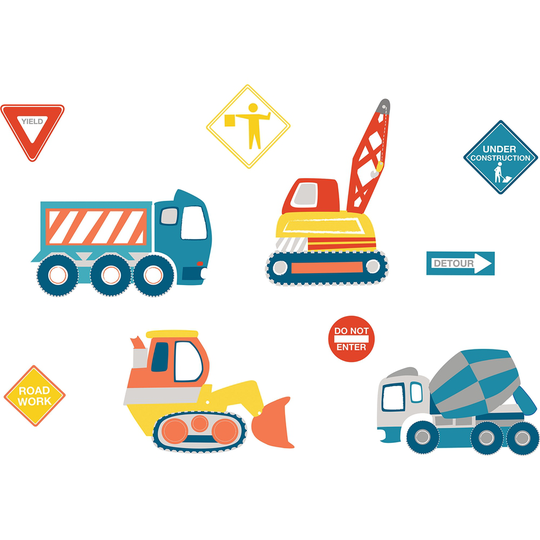 WallPops Construction Zone Wall Art Kit