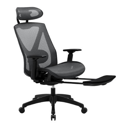 Ergonomic Office Chair with Suspension Mesh Seat with Footrest - Moustache®