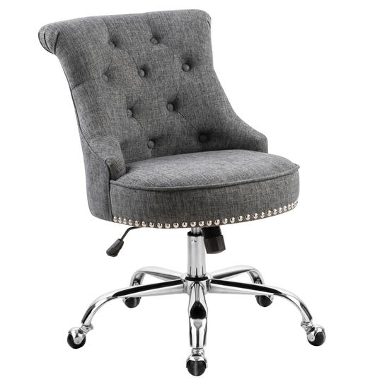 Homycasa Bowden Grey Contemporary Ergonomic Adjustable Height Swivel Desk Chair