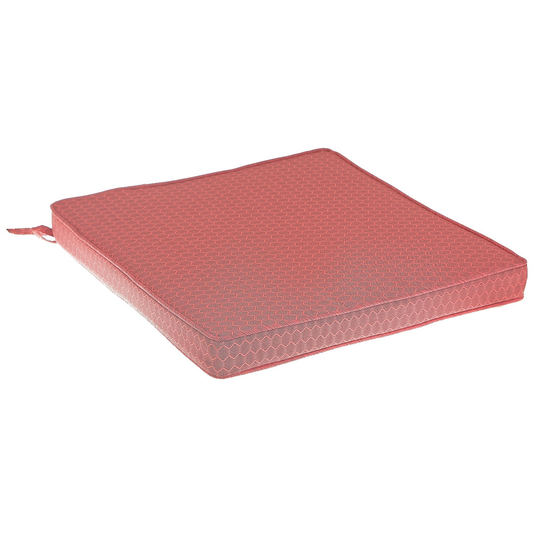IH Casa Decor Modern Traditional Red 2-piece Chairpad Patio Chair Cushion