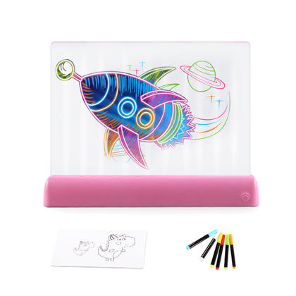 3D Magic Pad, Light Up Drawing Board - Pink