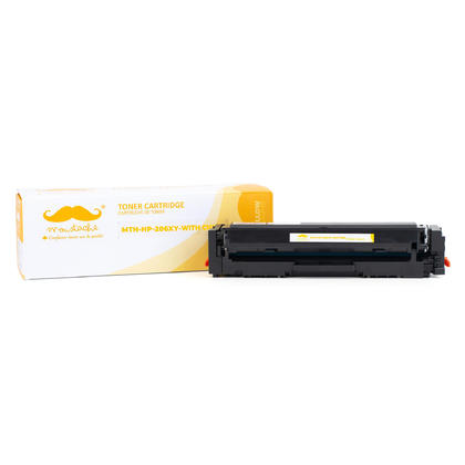 Compatible HP Color LaserJet Pro MFP M283fdw 206X W2112X cartouche de toner jaune haute capacité - avec puce - Moustache®