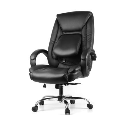 Ergonomic Office Chair with Faux-Leather High Back Adjustable Lumbar Support -Moustache@ - Black