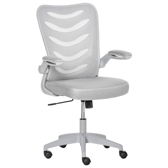 Vinsetto Grey Ergonomic Adjustable Height Swivel Mesh Task Chair with Lumbar Support