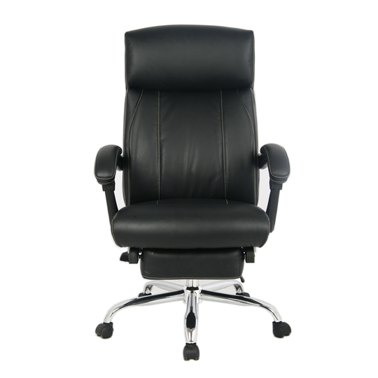 TygerClaw 19.7-in x 20-in Black Faux Leather Office Chair
