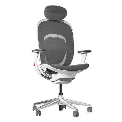 Ergonomic High-Back Mesh Office Chair with Adjustable Soft Headrest & Arms - Moustache®
