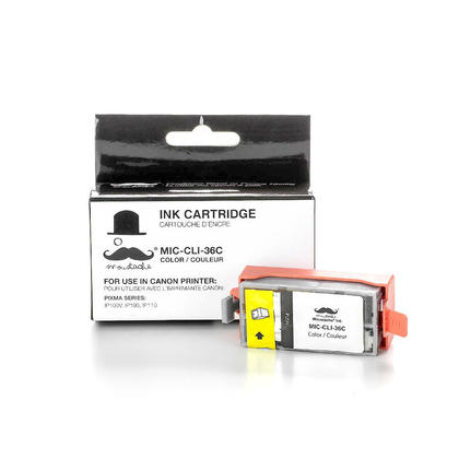 Compatible Canon CLI36 Color Ink Cartridge (1511B002) - Moustache
