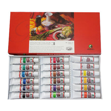 Marie's Gouache Color Setï¼?12ml Tubes - 18 Assorted Colors/Box