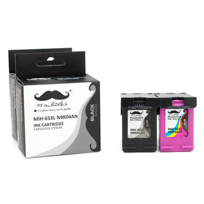 Compatible HP 65XL Black and Color Ink Cartridge Combo - Moustache®