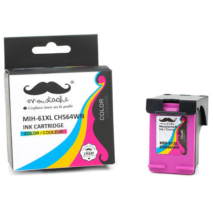 Compatible HP 61XL CH564WN Tri-Color Ink Cartridge High Yield - Moustache®