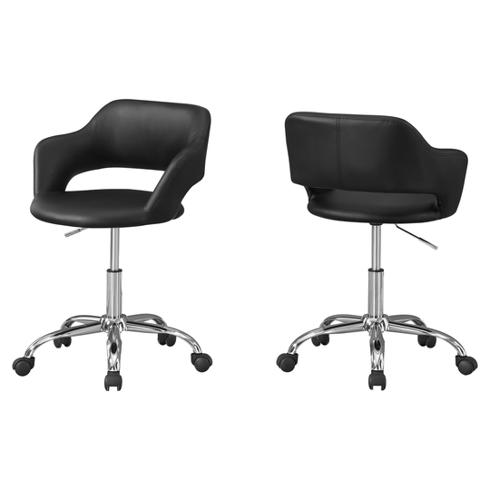 Monarch Specialties Monarch Faux Leather Office Chair - Black