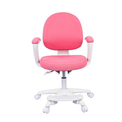Mid Back Children Desk Chair with Fixed Arms - Moustache® - Pink