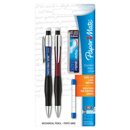Paper Mate@ ComfortMate Ultra Mechanical Pencil Starter Set, 0.5mm, 2 / Pack 782821