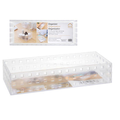 Rectangle Organize Basket, PP Bag+ Color Paper - 11" x 4" x 2.25"
