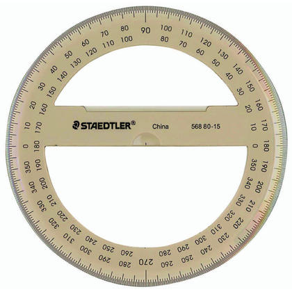 STAEDTLER@ Angle Measuring Tool Protractor (360°, 6'') 343129